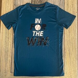 bcg Men's Teal Blue 'In For The Win' Graphic Short-Sleeve Tee